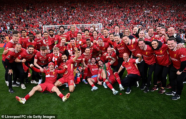 Liverpool wrapped up the lague title last month but will have to wait till Sunday for the trophy