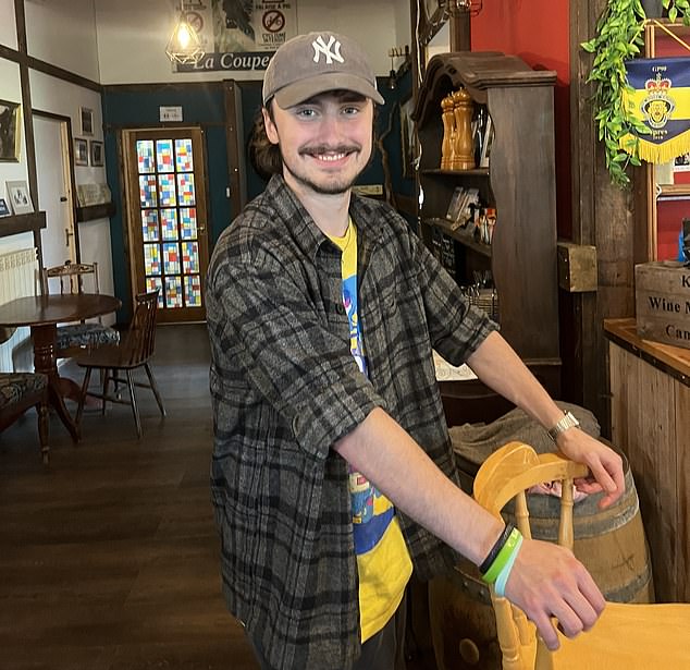 Josh Davis (pictured), 22, was studying at Manchester University and came from the big city to Sark to visit family