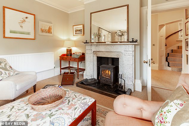 The house, which is in private woodland on the Sandringham estate, sleeps up to six guests in three bedrooms which are arranged across two upstairs wings and a turret