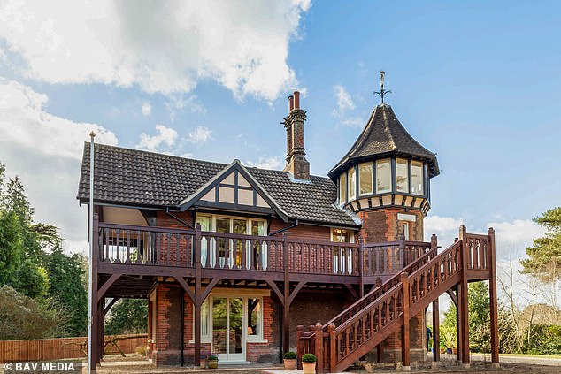 The turret is accessed by an external stone staircase, which offers magnificent views across the estate and glimpses of the sea
