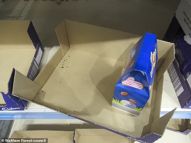 Mouse droppings were previously found in a box containing a chocolate Easter Egg in the same store