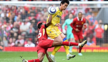 Ryan Gravenberch will miss the first three games of next season after being given a straight red card for this challenge on Daichi Kamada