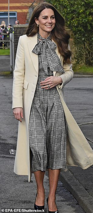 Princess Kate re-wore this Zara dress during a visit to Wales in January 2025