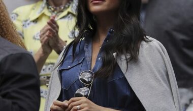 Meghan Markle and Anna Wintour at the US Open Tennis Championships in New York in September 2019