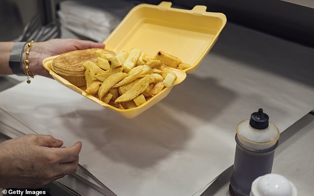 Many chip fans are only just learning that chip shop vinegar is often not actual vinegar - and instead is an alternative called 'non-brewed condiment' (stock image)