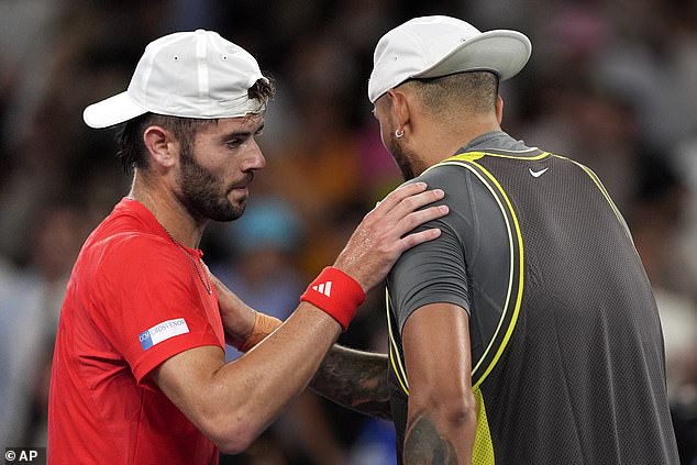 Fearnley beat Nick Kyrgios at the Australian Open at the start of the year, and looks at home on the big stage