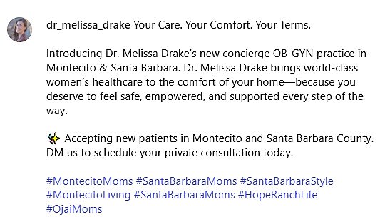 In January, Dr. Drake unveiled her new 'concierge' practice, which compared to traditional practices, involves fewer patients, allowing for more personalized attention, and is typically more expensive