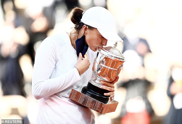 Swiatek first won the French Open in 2020 and has won the Grand Slam the past three years