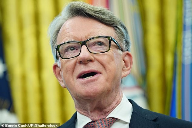 The Ambassador to the US Lord Mandelson (pictured) failed to rule out rejoining the EU in the future as he spoke about the agreement yesterday