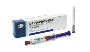 Every month, about 10,000 prescriptions are handed out in England for medroxyprogesterone acetate (above), known under the brand name Depo-Provera, NHS data shows