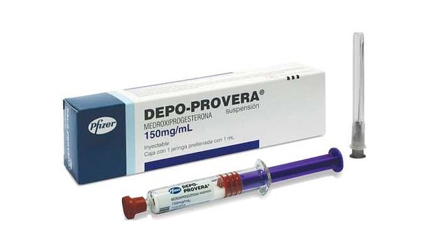 Every month, about 10,000 prescriptions are handed out in England for medroxyprogesterone acetate (above), known under the brand name Depo-Provera, NHS data shows