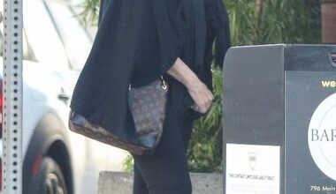 Linda Kozlowski (pictured) looked unrecognisable as she was spotted on a rare outing with her ex-husband Paul Hogan, their son Chance and her longtime partner Moulay Hafid Baba in LA