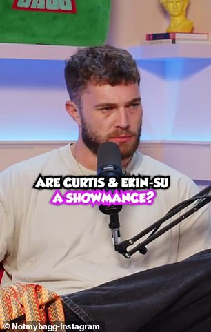 Curtis hit back at the showmance rumours just over a week ago after appearing on the podcast Not My Bagg