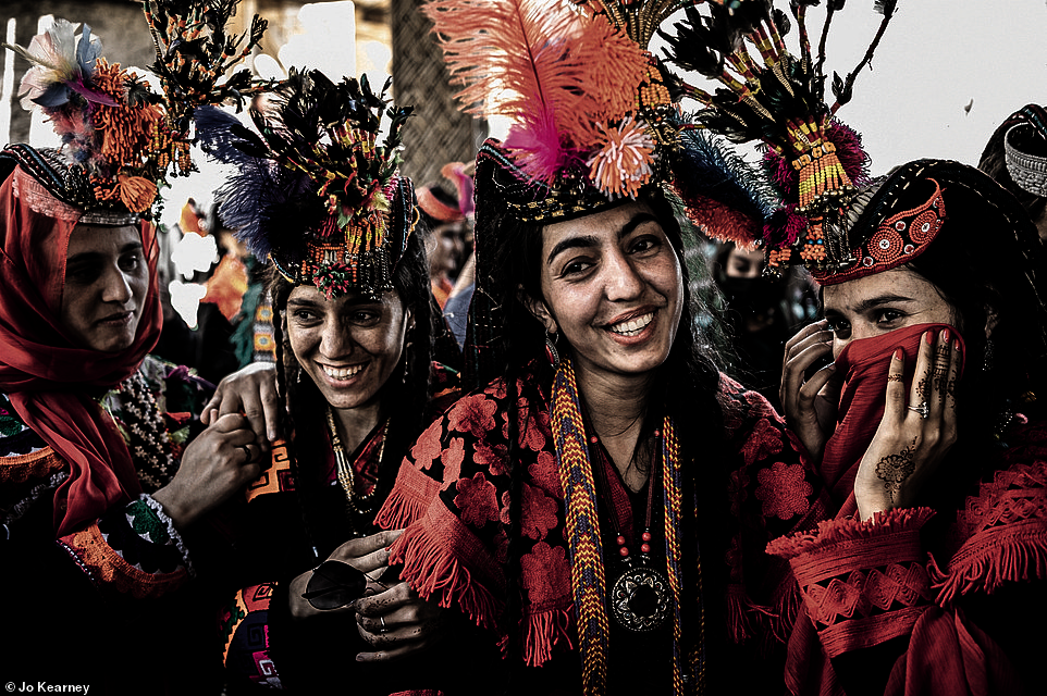 Photographer Jo Kearney took this cheerful photo at the Chilam Joshi Spring Festival in Pakistan. She explains that the festival is both 'spiritual' and 'social' where 'people pray for crops and animals' but also 'search for potential marital partners'