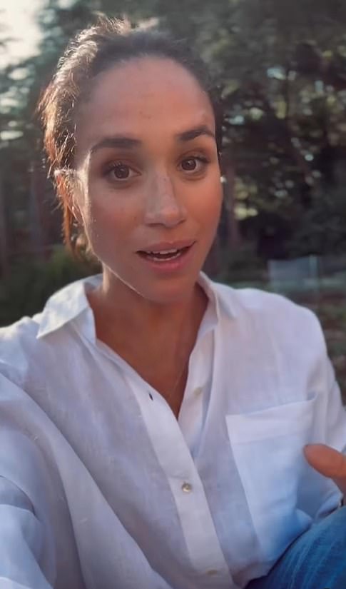 Meghan Markle has given fans a rare glimpse of her and Prince Harry's rescue beagle Mamma Mia as she continues to promote her lifestyle brand As Ever amid uncertainty over its future