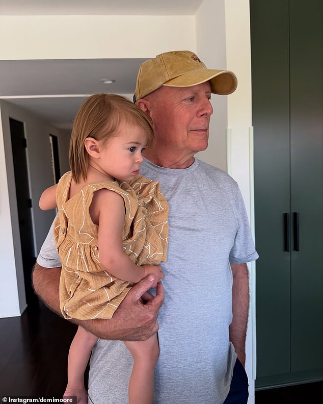 Demi recently shared this snap of Bruce with Louella