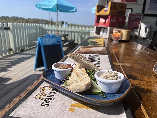 Sea Shanty Cafe lies at the edge of a golden crescent of sand on Anglesey's Trearddur Bay