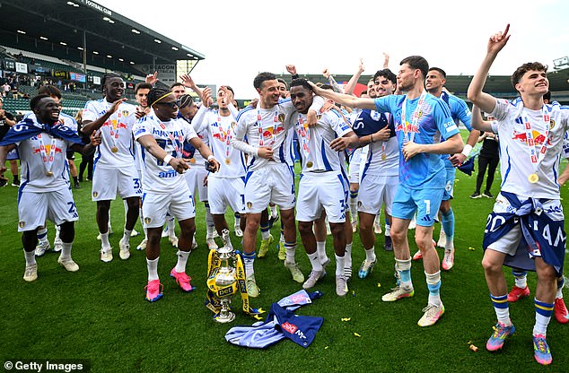 Leeds clinched the Championship title in the final minute of the season with a 2-1 win over Plymouth