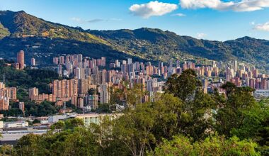 Each of the cities in the top 20 picks up a rating of 'good' or 'amazing' for its green space and access to nature. Top of the list? Medellin, the second-largest city in Colombia