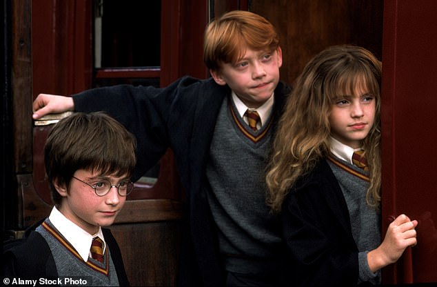 A source told The Sun: 'They¿ve been slightly bewildered by the fact they¿ve actually gone to France to make a show which is so British' (Daniel Radcliffe, Rupert Grint and Emma Watson pictured in the first film)