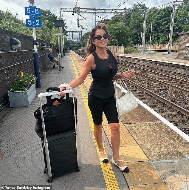 Tanya Bardsley also, 44, took to Instagram on Saturday morning to share some glamorous snaps as she made her way to the nuptials