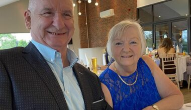 Patricia Copestake with her husband, Graham