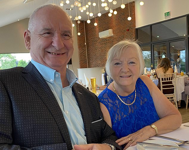 Patricia Copestake with her husband, Graham