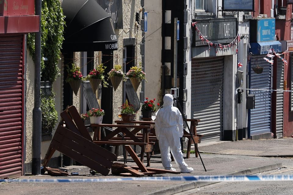 The scene in Millisle. Photograph by Declan Roughan / Press Eye