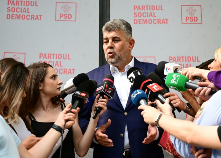 Romanian Prime Minister Marcel Ciolacu said his party would likely resign from the ruling coalition but would probably hold on until after the election run-off (Daniel MIHAILESCU)