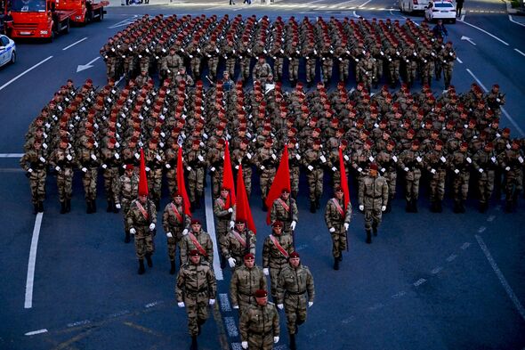 Rehearsal of Victory Day military parade in Moscow
