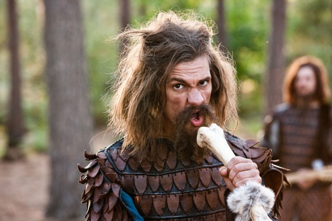 Television programmes: Horrible Histories. Picture shows: Viking band played by Mathew Baynton. Channel: CBBC..TX: CBBC week 22.. Lion TV..WARNING: Use of this copyright image is subject to the terms of use of BBC Pictures BBC Digital Picture Service. In particular, this image may only be published in print for editorial use during the publicity period (the weeks immediately leading up to and including the transmission week of the relevant programme or event and three review weeks following) for the purpose of publicising the programme, person or service pictured and provided the BBC and the copyright holder in the caption are credited. Any use of this image on the internet and other online communication services will require a separate prior agreement with BBC Pictures. For any other purpose whatsoever, including advertising and commercial prior written approval from the copyright holder will be required...