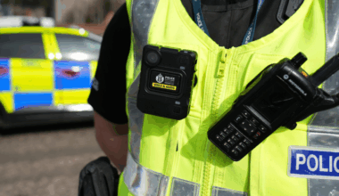 New body worn video cameras from Motorola. Photo credit: Police Scotland