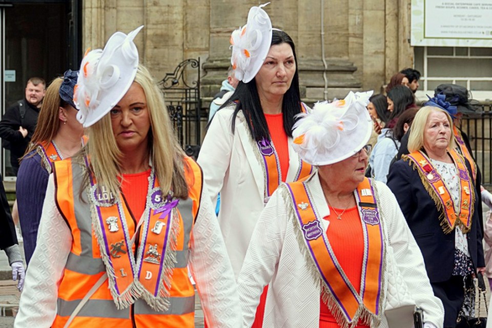 Alamy Live News. 3B2A1NF Glasgow, Scotland, UK. 27th April, 2025. Five hundred Ladys of the lodge march in the city centre led by a limousine, orange lodge march in the city. Credit Gerard Ferry /Alamy Live News This is an Alamy Live News image and may not be part of your current Alamy deal . If you are unsure, please contact our sales team to check.