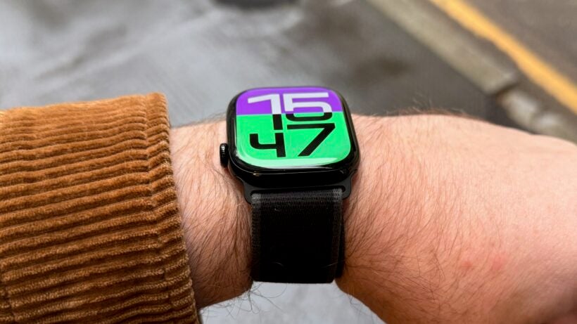 Apple Watch Series 10 angled showing face