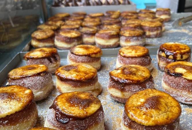 Row of Bread Ahead doughnuts