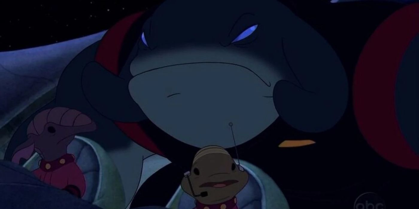 Captain Gantu flying in Lilo and Stitch