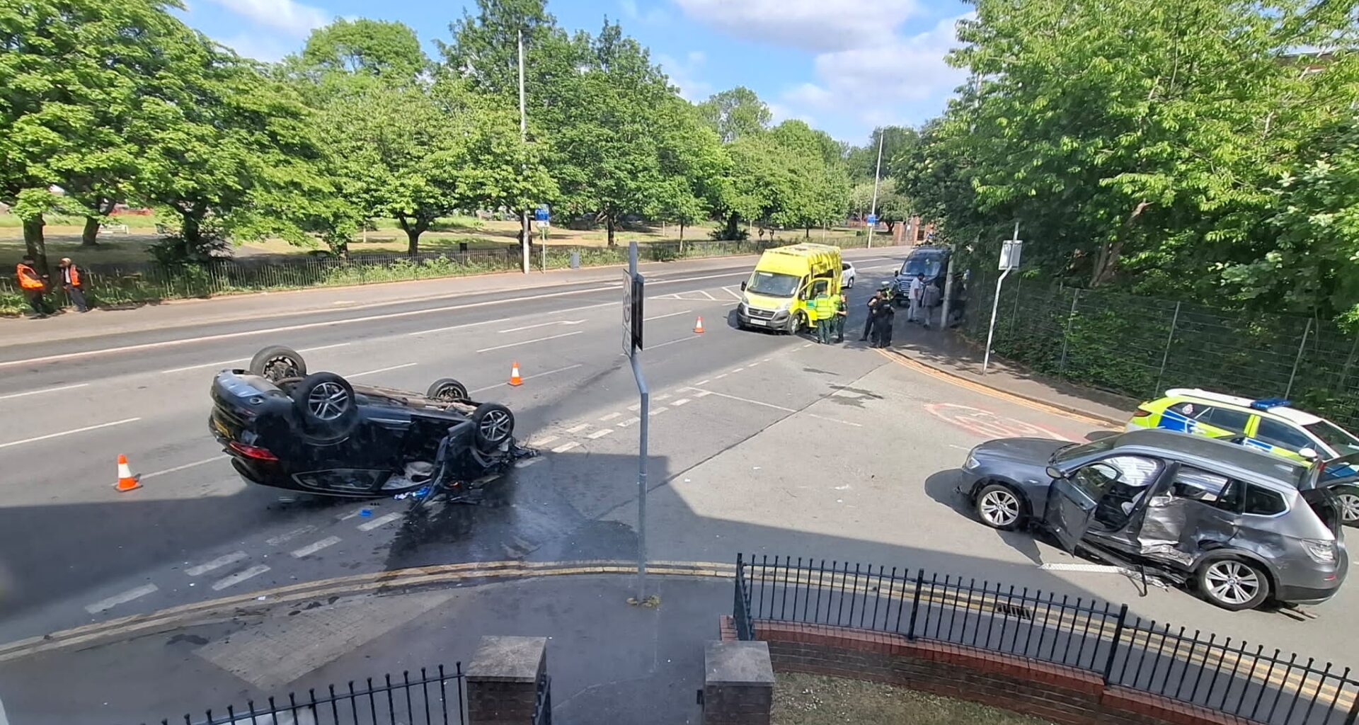 Two-car collision in Manchester leaves no injuries
