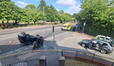 Two-car collision in Manchester leaves no injuries