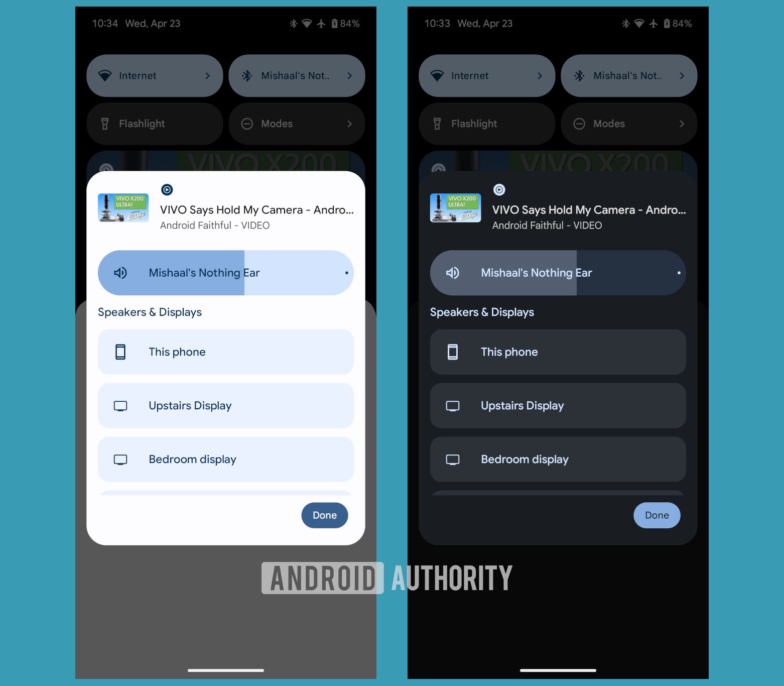 Current media output switcher design in Android