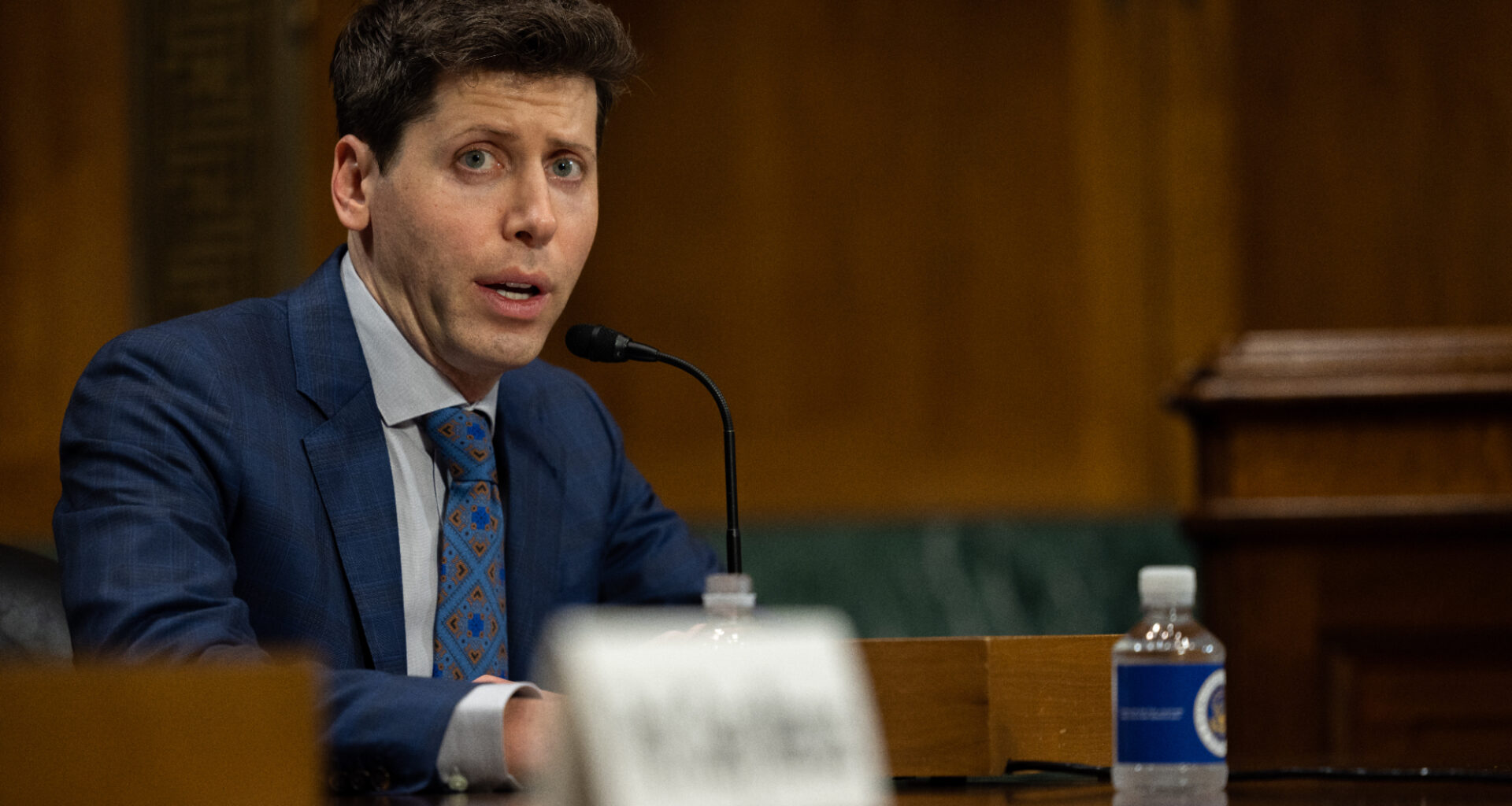 Sam Altman testifying on capital hill.