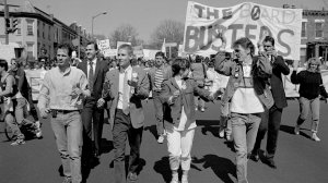 Tim Rarus, Greg Hlibok, Bridgetta Bourne-Firl and Jerry Covell in 'Deaf President Now!' documentary