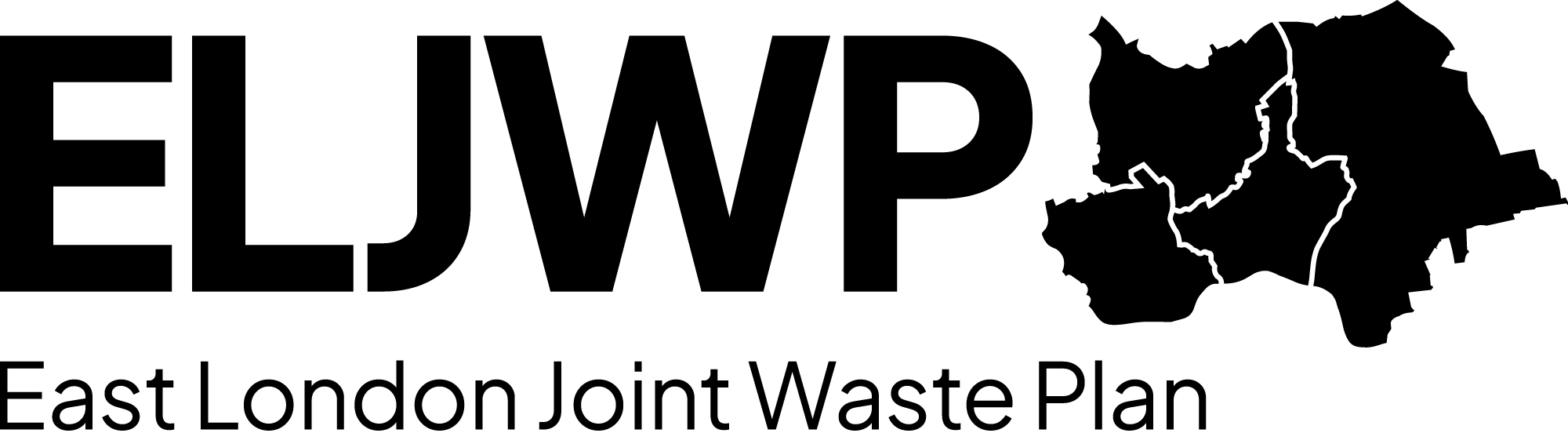 East London Joint Waste Group logo showing the initials of the group ELJWP in black