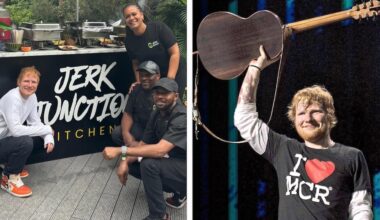 Ed Sheeran at Jerk Junction in Chorlton for a bite