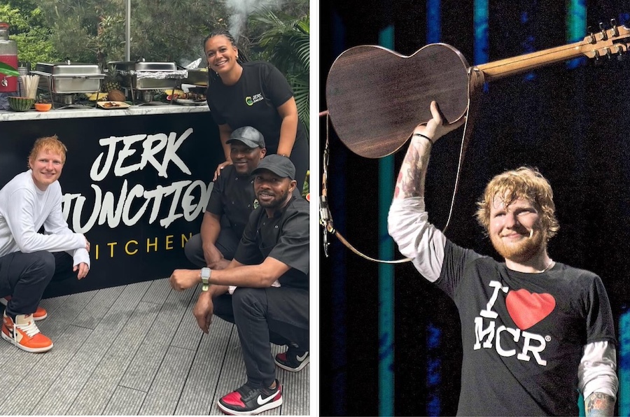 Ed Sheeran at Jerk Junction in Chorlton for a bite