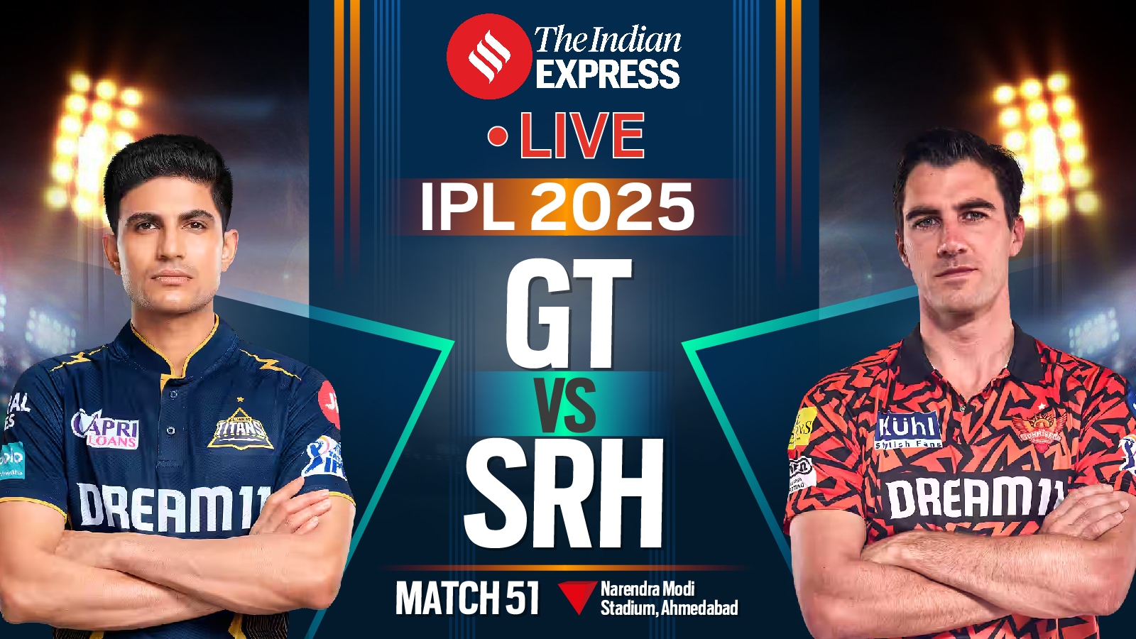 IPL 2025, GT vs SRH Live Cricket Score: Gujarat Titans host Sunrisers Hyderabad.
