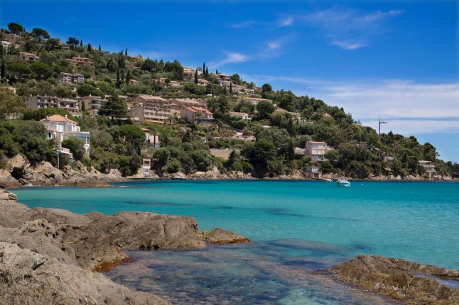 View of a beautiful Lavandou Cove.