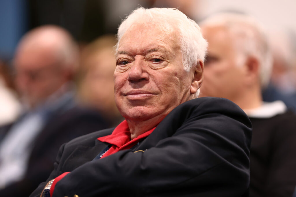 Nicola Pietrangeli looks on during a press conference at the 2022 ATP Finals