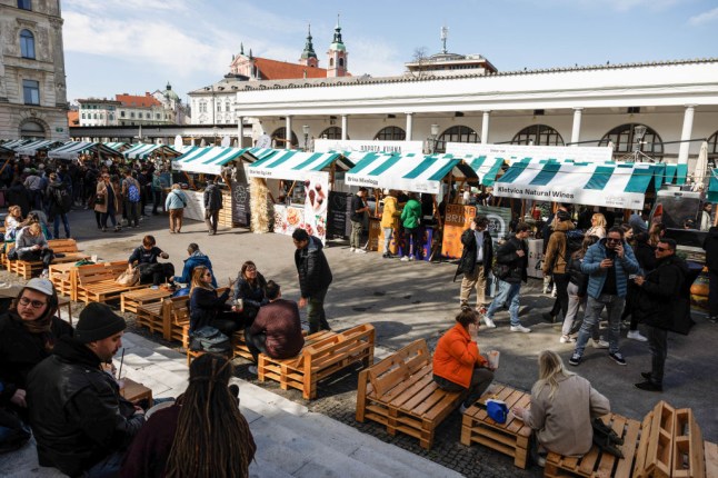 People seen at the traditional Open Kitchen food market as