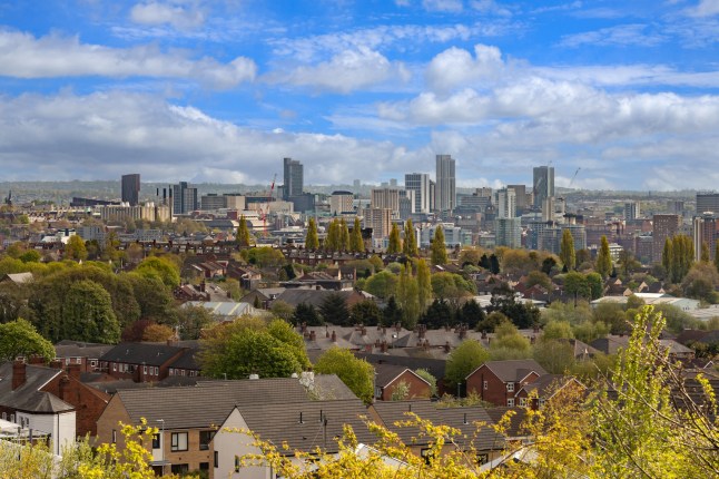 Leeds city centre skyline.