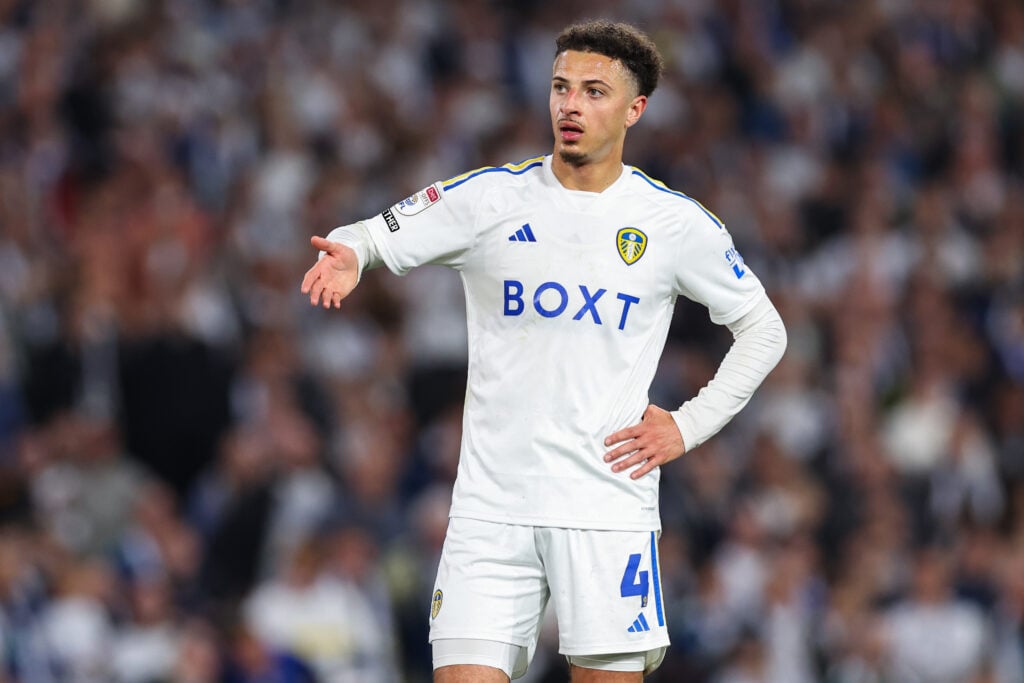 Ethan Ampadu of Leeds United during the Sky Bet Championship Play-Off Semi-Final 2nd Leg match between Leeds United and Norwich City at Elland Road...